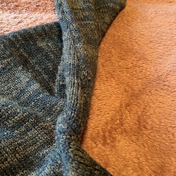 Peruvian Trading Co 100% Merino Wool Sweater Sz M Women Cardigan Marl Blue Gray - Picture 4 of 14